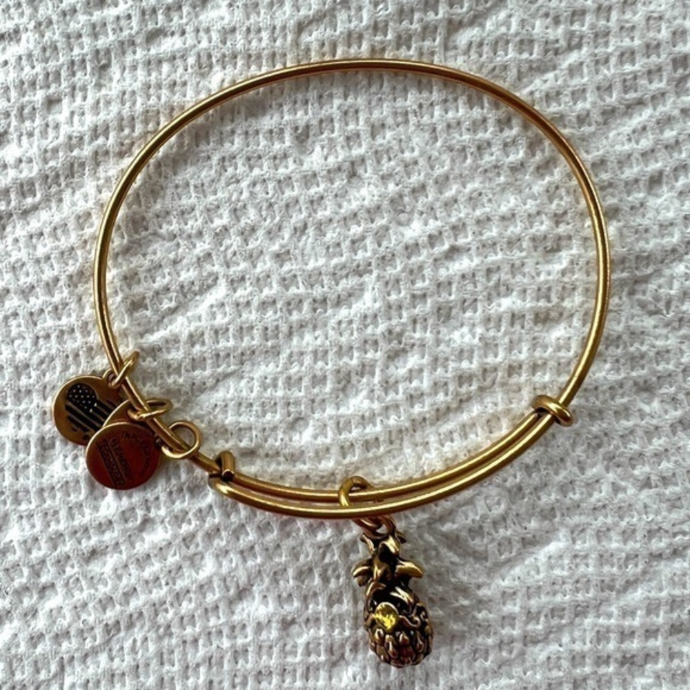 Alex and Ani pineapple bangle bracelet